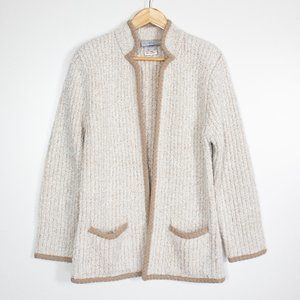 Vintage neutral cream & beige chunky knit sweater